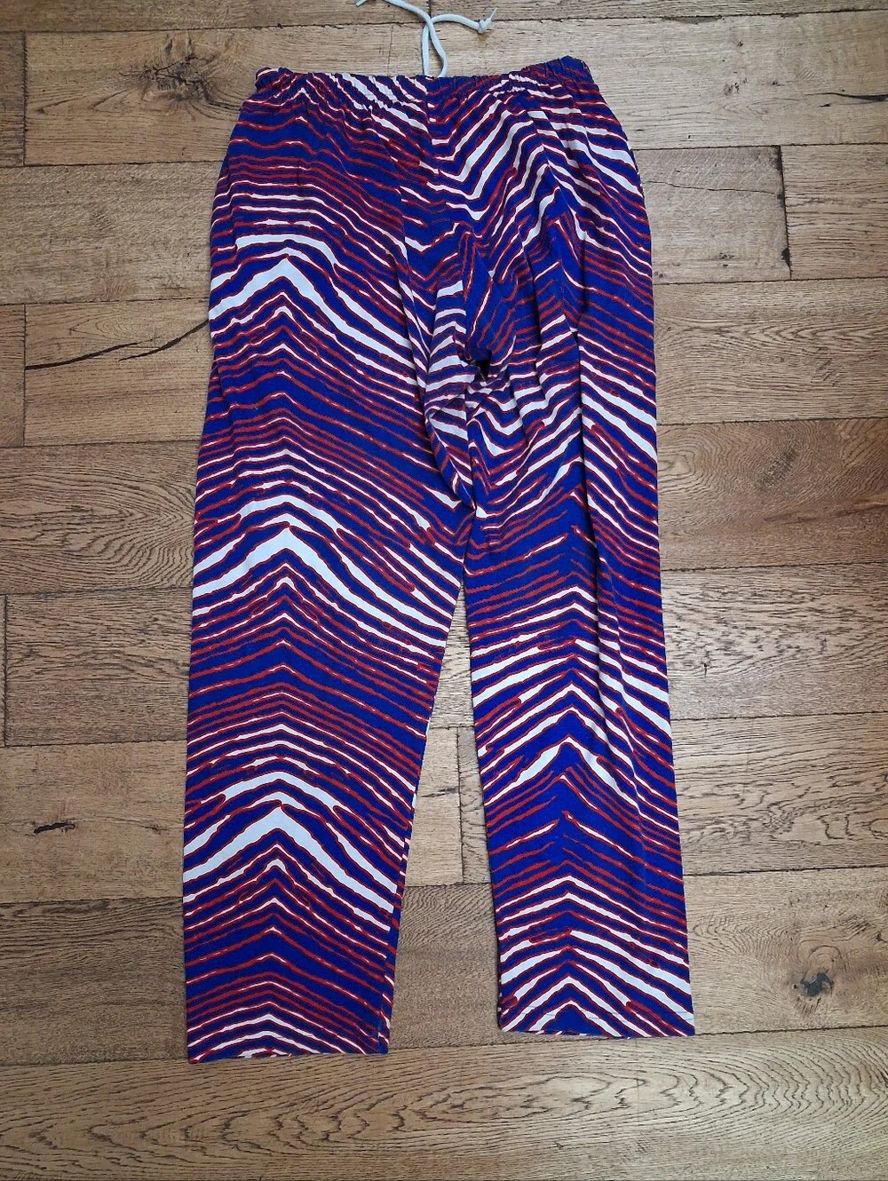Zubaz Buffalo Bills Mens Large Red White and Blue Zebra Print Lounge Pants NFL